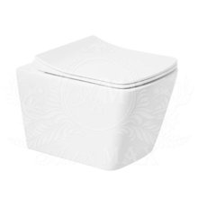 Унитаз подвесной Art&Max Techno AM9310CHR/SC, безободковый, сиденье микролифт, белый