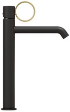 Смеситель для раковины Jacob Delafon Vivienne Signature, E38683-LB3-BL, черный матовый/латунь