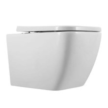 Унитаз подвесной Art&Max Maxima AM010CHR/AM2032SC, безободковый, сиденье микролифт, белый