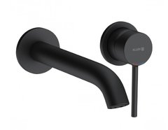 Смеситель Kludi Bozz 382453976 для раковины на 2 отверстия, излив 23 см, черный матовый