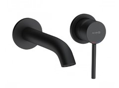 Смеситель Kludi Bozz 382443976 для раковины на 2 отверстия, излив 18 см, черный матовый