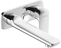 Смеситель Kludi Ameo 412450575 для раковины, настенный, длина излива 23.5 см