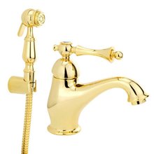 Смеситель Migliore Bomond 26887 для раковины с гигиеническим душем, золото