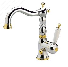 Смеситель Migliore Oxford ML.OXF-6313.CRDO для раковины - хром/золото