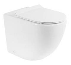 Приставной унитаз BelBagno Sfera-R BB2141CBR/BB2111SC, безободковый, сиденье микролифт, белый