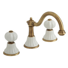 Cмеситель Migliore Olivia 18999 для раковины, бронза, ручки белая керамика