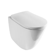 Приставной унитаз Axa Eva WCFS8801401, безободковый, сиденье с микролифтом, белый