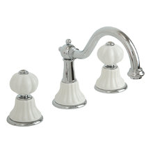 Cмеситель Migliore Olivia 19007 для раковины, хром, ручки белая керамика