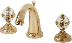 Смеситель Migliore.CRistalia для раковины на 3 отверстия, золото, 27184