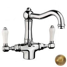 Смеситель Nicolazzi P.M. Blanc 1432BZ78 для раковины, ручка белая керамика, бронза