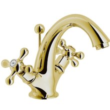 Смеситель Nobili Grazia GRC5118/6GDP для раковины, с донным клапаном, цвет золото