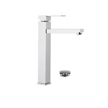 Смеситель Remer Qubika Q10L для раковины, с донным клапаном, цвет хром