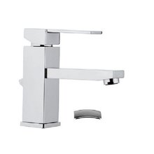 Смеситель Remer Qubika Q10 для раковины, с донным клапаном, цвет хром