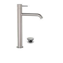 Смеситель Remer X Style Inox SSX10LXLB для раковины, с донным клапаном, цвет нержавеющая сталь