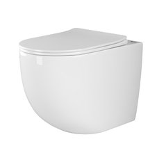 Приставной унитаз Ceramicanova Mia Rimless CN1810, безободковый, крышка с микролифтом