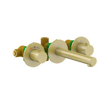 Смеситель для раковины Timo Saona 2382/17SM, с термостатом, цвет золото матовое