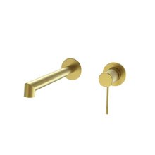 Смеситель Vincea Desire VBFW-1D1BG для раковины, встраиваемый, на 2 отверстия, золото брашированное