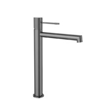 Смеситель Vincea Desire VBF-1D2GM для накладной раковины, высокий, воронёная сталь, gunmetal