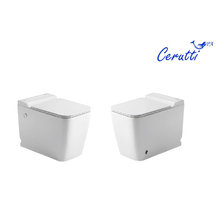 Приставной унитаз Ceruttispa Maiella CT10196, безободковый, крышка-сиденье микролифт, с импульсным сливом, цвет белый