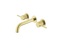 Смеситель Vincea Groove VBFW-4G1BG4, для раковины, цвет брашированное золото