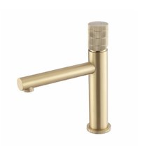 Смеситель Vincea Groove VBF-4G1BG4, для раковины, цвет брашированное золото