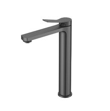 Смеситель Vincea Arco VBF-4AR02GM, для накладной раковины, воронёная сталь, gunmetal