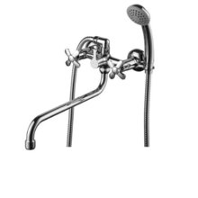 Смеситель Lemark Partner LM6541C универсальный для ванны и душа с поворотным изливом 300 мм