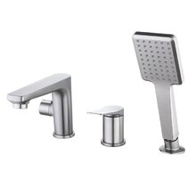 Смеситель Lemark Bronx LM3745GM, на борт ванны, графит