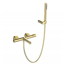 Смеситель для ванны и душа BelBagno UNO-VASM/DFS-ORO, с душевым гарнитуром, цвет золото