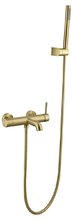 Смеситель Boheme Uno для ванны, с душевым гарнитуром, золото матовое, 463-MG