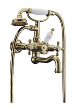 Смеситель Boheme Medici 313 Presente для ванны, с душевым гарнитуром, бронза