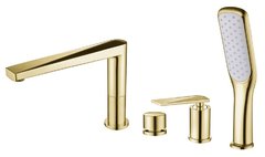 Смеситель Boheme Venturo 380 для ванны на 4 отверстия, золото