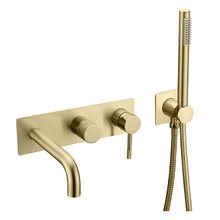 Смеситель для ванны и душа Boheme Uno 464-3-MG, цвет золото матовый