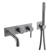 Смеситель для ванны и душа Boheme Uno 464-3-SGM, цвет графит глянец