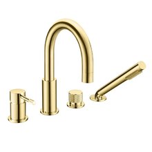 Смеситель врезной Boheme Uno 460-MG, на борт ванны, цвет золото