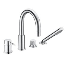 Смеситель врезной Boheme Uno 460-CR, на борт ванны, цвет хром