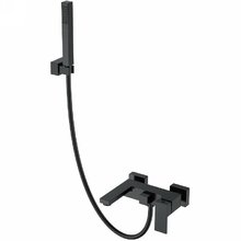 Смеситель для ванны и душа Boheme Qubic 473-B, цвет Matt Black
