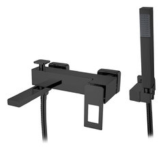 Смеситель Boheme Q для ванны, с душевым гарнитуром, черный, 143-BB