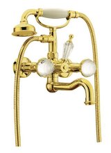 Смеситель Boheme Imperiale 333 Presente для ванны, с душевым гарнитуром, золото