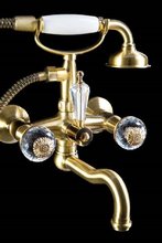 Смеситель Boheme Flora 313-FL для ванны, с душевым гарнитуром, бронза