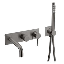 Смеситель для ванны и душа Boheme Uno 464-3-GM, цвет графит