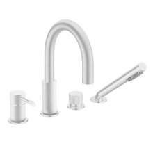 Смеситель врезной Boheme Uno 460-MW, на борт ванны, цвет белый матовый