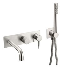 Смеситель для ванны и душа Boheme Uno 464-3-NB, никель