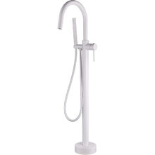 Смеситель напольный Boheme Uno с душевым гарнитуром, цвет белый, 469-MW