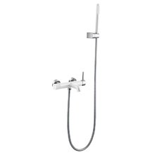 Смеситель для ванны и душа Boheme Uno, с душевым гарнитуром, белый/хром, 463-WCR