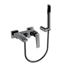 Смеситель Boheme Venturo для ванны и душа, с душевым гарнитуром, Gun Metal, 373-SGM