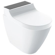 Электронный унитаз-биде Geberit AquaClean Tuma Comfort 146.310.SJ.1 приставной, белый, панель черное стекло