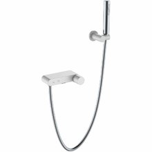 Смеситель Boheme Stick 123-WCR для ванны и душа, с душевым гарнитуром, White diamond chrome