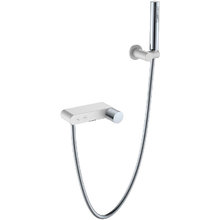 Смеситель Boheme Stick 123-WCR.2 для ванны и душа, с душевым гарнитуром, White touch chrome