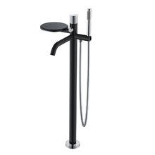 Смеситель Boheme Stick 129-BCR для ванны и душа, с душевым гарнитуром, Black chrome